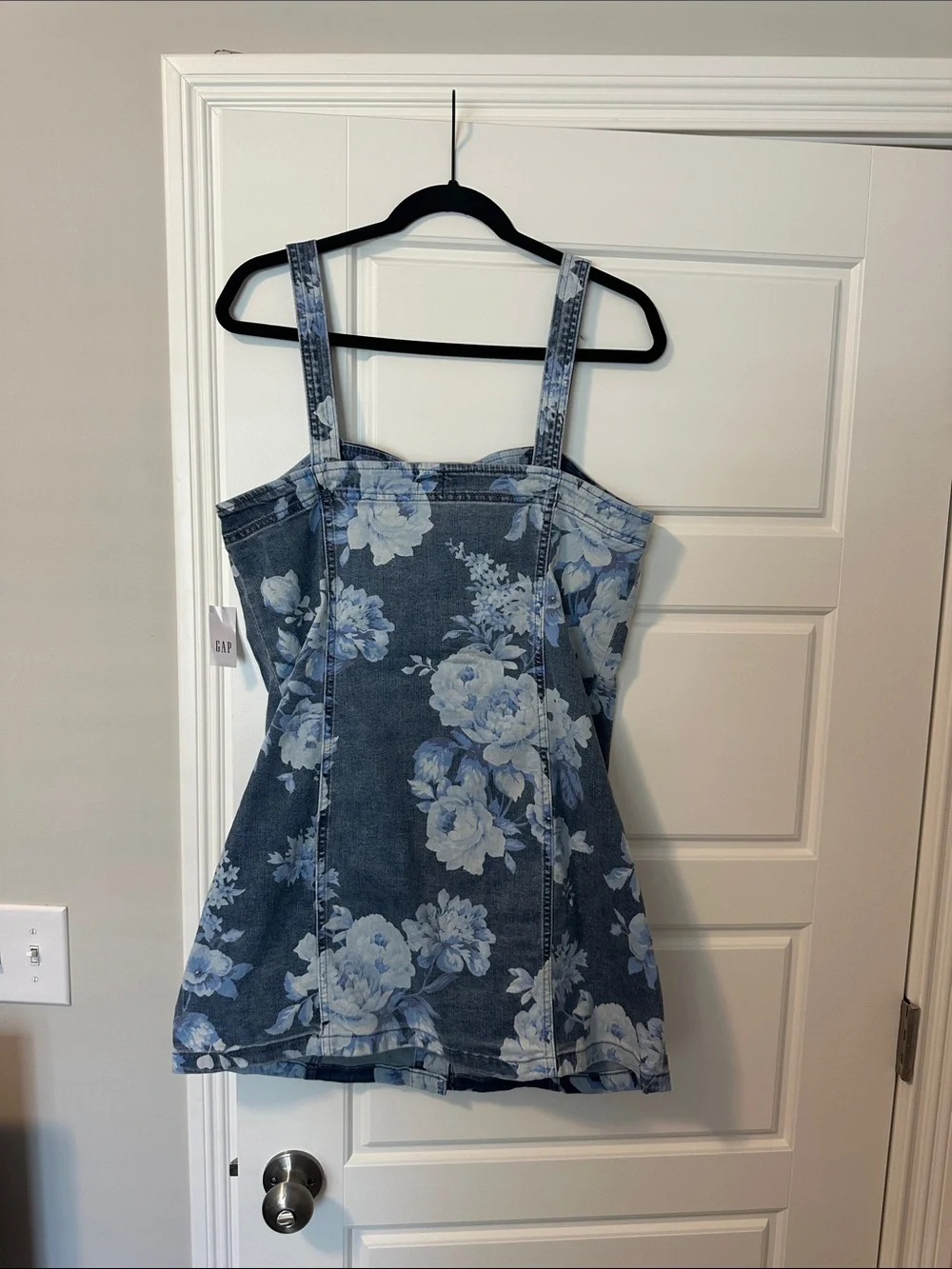 GAP Blue Floral Denim Mini Dress